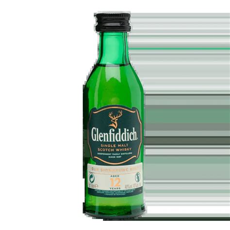 Whisky Glenfiddich 12 AÑos Mini 50ml Drink Central