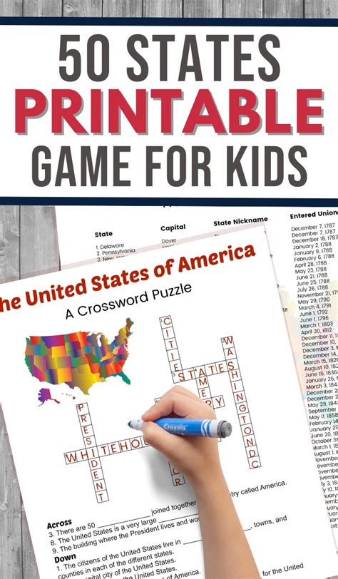 50 States Printable Game - 3 Boys and a Dog