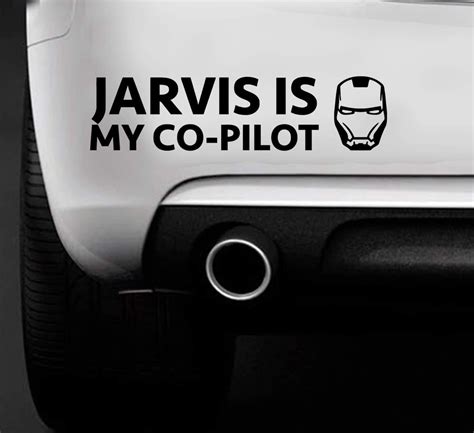 Jarvis Is My Co Pilot Funny Car Van 4x4 Laptop Sticker Marvel Avengers Iron Man Car Boat Window