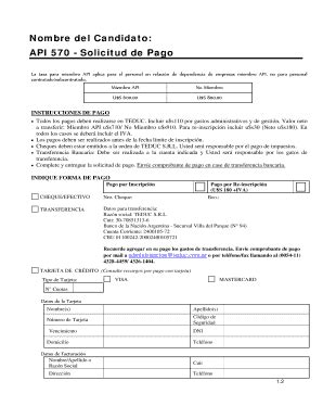 Fillable Online API 570 Solicitud De Pago Fax Email Print PdfFiller