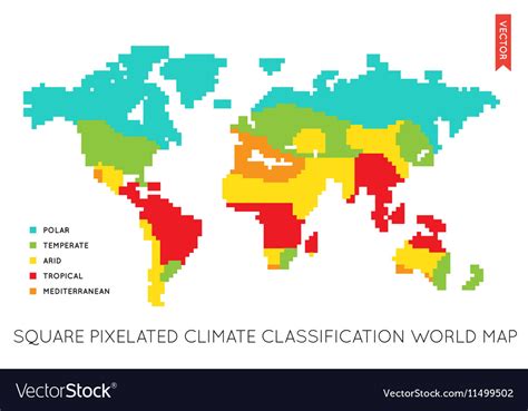 Flat World Map Infographic Map of the World Vector Image