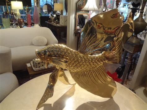 Monumental Italian Brass Fish Sculpture For Sale At 1stDibs Vintage