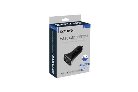 Автомобильное зарядное устройство Exployd 1 USB 1 Type-C 3.1 А EX-Z-426 ...