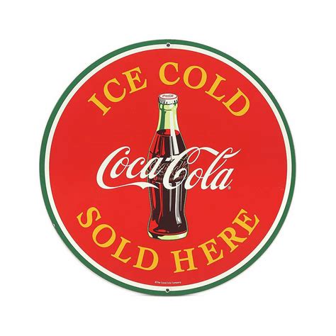 Ice Cold Coca Cola Sold Here Metal Sign