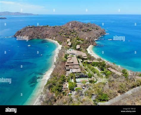 PAPAGAYO, COSTA RICA -18 MAR 2019- Aerial view of the Four Seasons ...