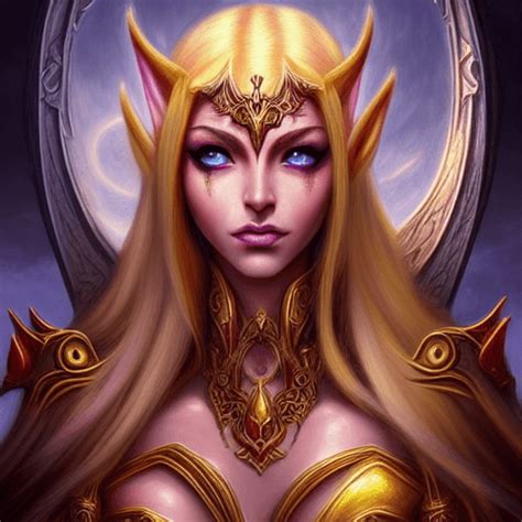 Blood Elf Face World Of Warcraft Fine Art Creative Fabrica