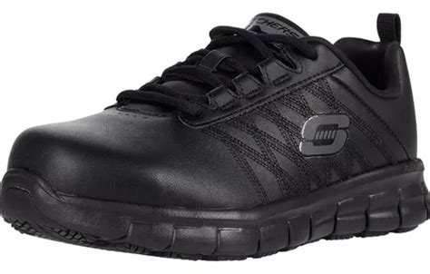 Tenis Industriales Skechers Con Casquillo P Mujer Ngo Env O Gratis