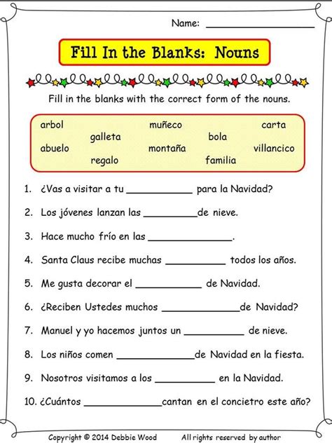 Beginner Spanish To English Worksheets