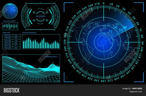 Military Green Radar Image Photo Free Trial Bigstock