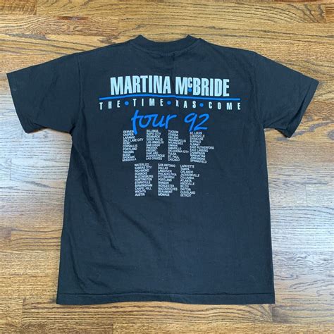 Vintage 1992 Martina McBride Signed Tour Shirt Single Gem