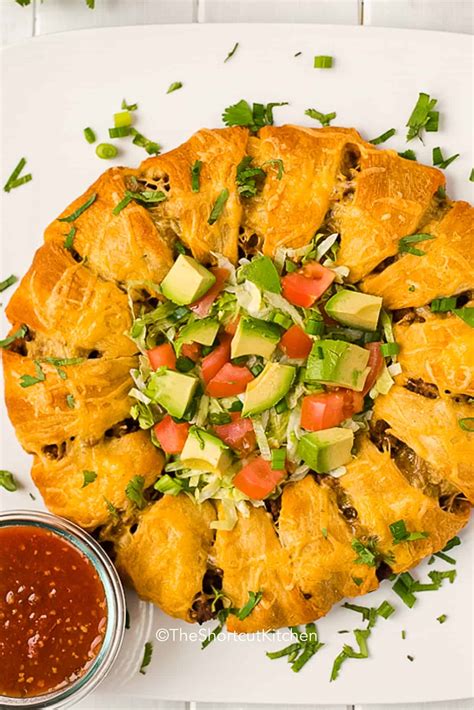 Taco Ring Recipe With Crescent Rolls The Shortcut Kitchen