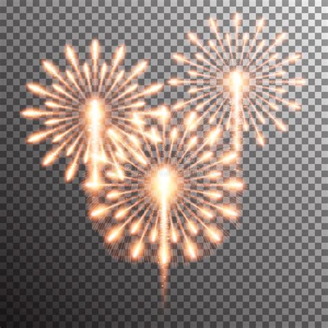 Realistic Vector Fireworks Stock Vector Illustration Of Flame 81027560