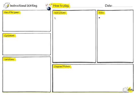 Instructions for a Game Template | at the minute