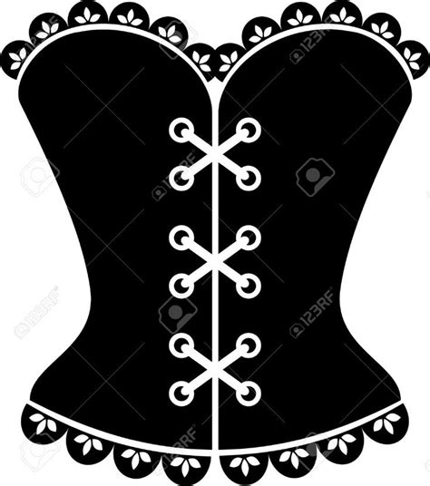 Corset Silhouette Stock Vector 18957758 Silhouette Clip Art Dress Card Silhouette