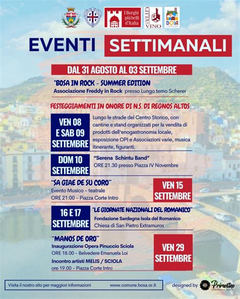 Eventi Settembre A Bosa Scopri Calendario E Programma