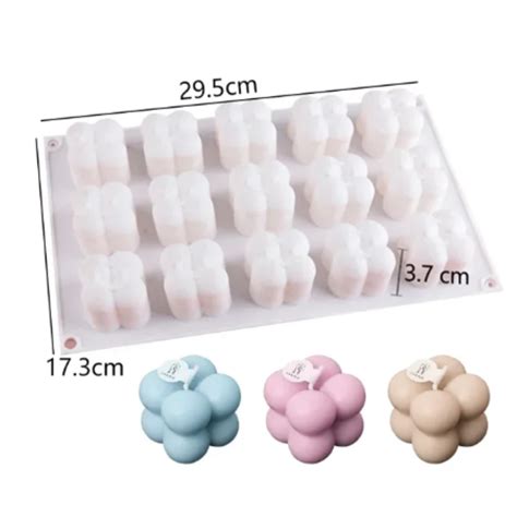 Molde De Silicone Mini Cubo Velas Sabonetes E Doces Loja Do Silicone