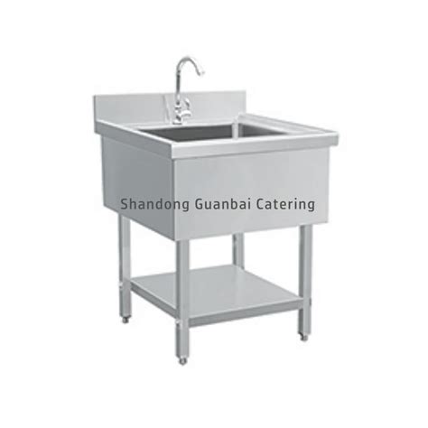 Guanbai Single Bowl Stainless Steel Kitchen Sink With Skirting Board