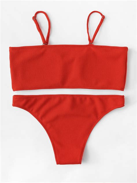 Detachable Straps Bikini Set SheIn Sheinside