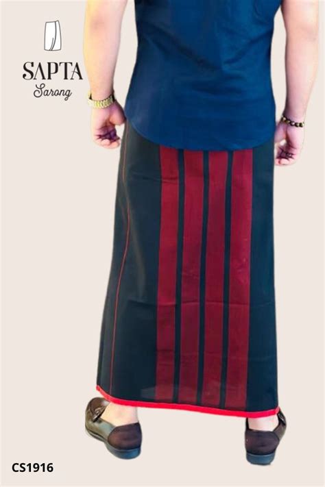 Black Handloom Sapta Sarong Cs1916 East Star Handlooms