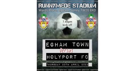 Programme Egham Town V Holyport