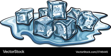 Ice cubes Royalty Free Vector Image - VectorStock