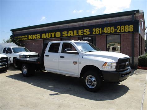 2012 Dodge Ram 3500 Crew Cab 4x4 Flatbed