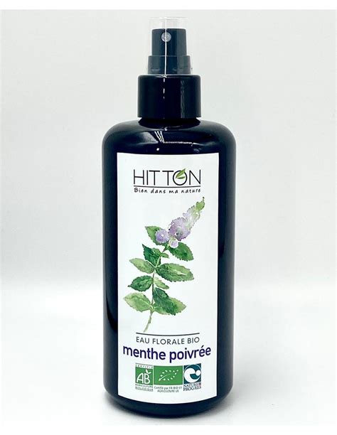 Eau florale de menthe poivrée bio 200 ml Hitton