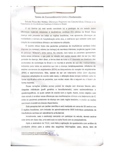 Termo De Consentimento Livre E Esclarecido 4 Pdf