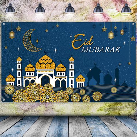 Buy Ramadan Eid Mubarak Decorations Eid Sign Mubarak Extra Large Blue