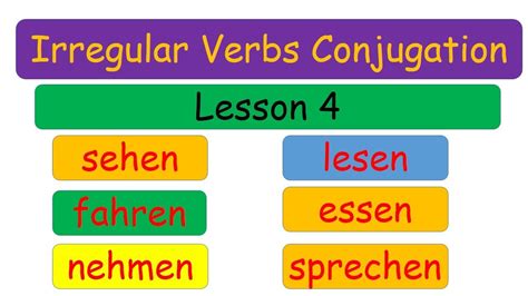 Unregelmäßige Verben Irregular Verbs In German Learn German