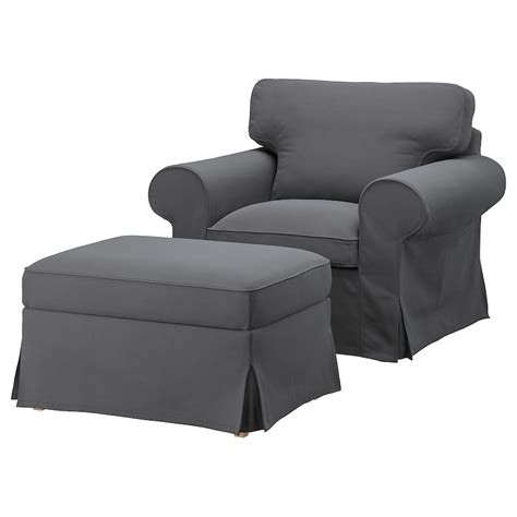 Ektorp Armchair And Ottoman Hakebo Dark Gray Ikea