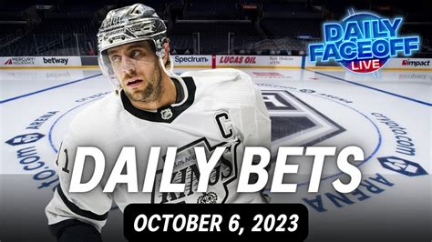 NHL DAILY BETS October 6 2023 Daily Faceoff Live YouTube