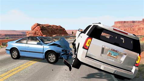 Traffic Car Crashes Compilation 24 Beamng Drive Beamngtv Youtube