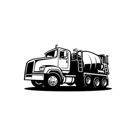 Premium Vector Concrete Mixer Truck Construction Vehicle Illustration