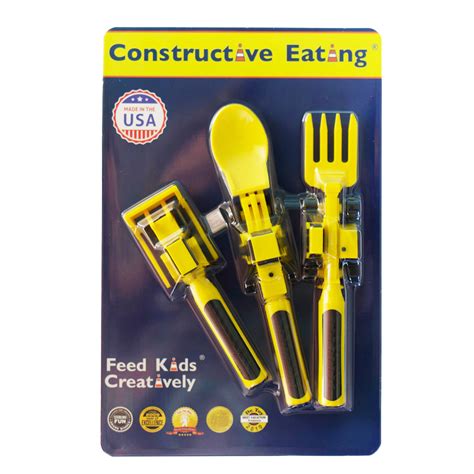 Construction 3 Piece Cutlery Set Spotty Kat