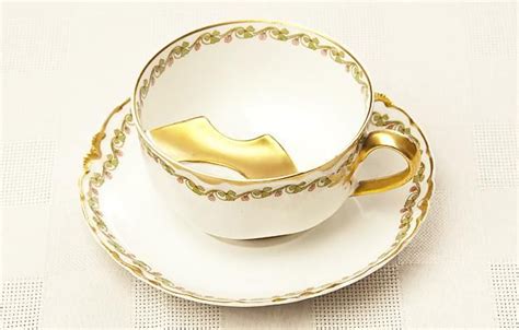 Haviland Limoges Porcelain France Mustache Cup And Saucer 626400