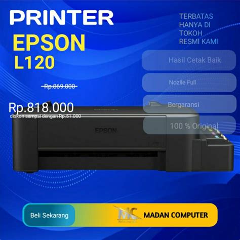 Jual Printer Epson L Print Cetak Warna Normal Siap Pakai Second