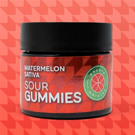 Sour Watermelon 10pk 100mg Encore Edibles Gummies Jane