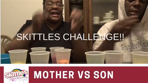 Skittles Challenge ~ Mother Vs Son Youtube