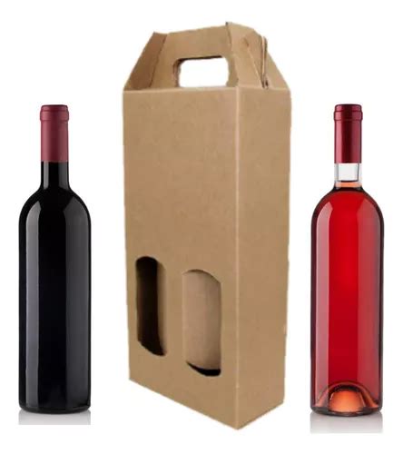 20 Caixas Papelão Alça 2 Garrafa Vinho Display Visor Frete grátis