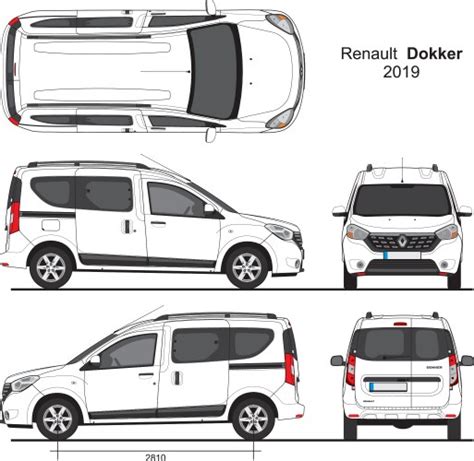 Dacia Dokker Passenger Van Royalty Free Vector Image