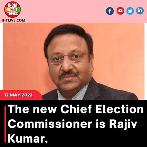 The New Chief Election Commissioner Is Rajiv Kumar Anynews