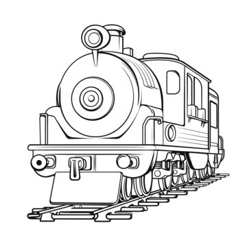 Transporte De Trem Livro Para Colorir Desenhos Para Colorir Locomotiva