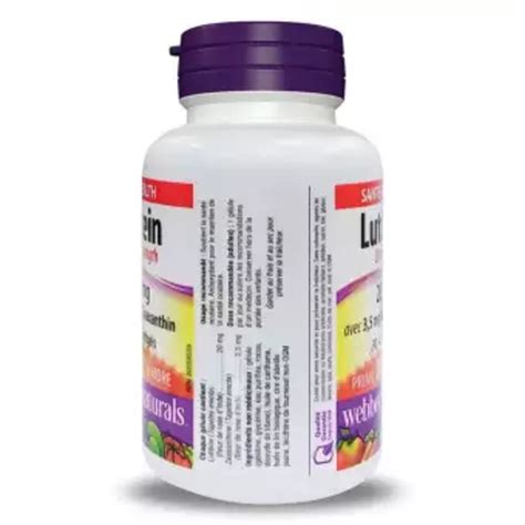 Webber Naturals Lutein Extra Strength Mg With Zeaxanthin Softgels