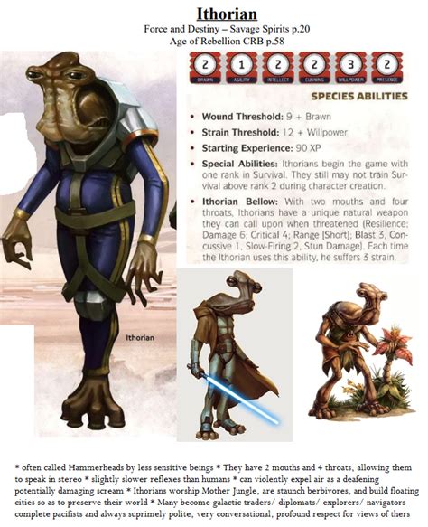 Star Wars Rpg Races Force And Destiny Savage Spirits Album On Imgur