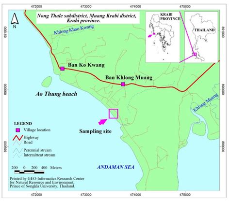 Location Of Sampling Site Of Laevistrombus Canarium Off Ao Thung Beach