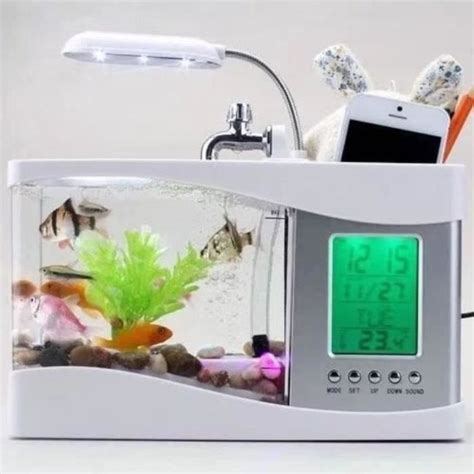 Aquarium Réservoir de poissons D aquarium de Poissons Bêta USB Aquarium