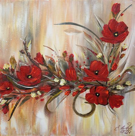 Flowers Acrylic Painting Blumen Acrylbild Original Etsy