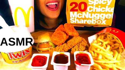 Asmr Mcdonalds Spicy Chicken Nuggets Selects And Burger Mukbang