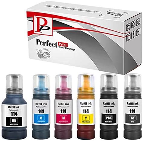 SHUOLEI 6 Color 114 Ink Compatible With Epson 114 Ink Cartridges Bottle